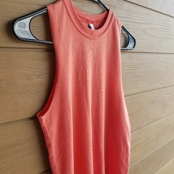 sleeveless cotton coral tank - Picture 3 of 6